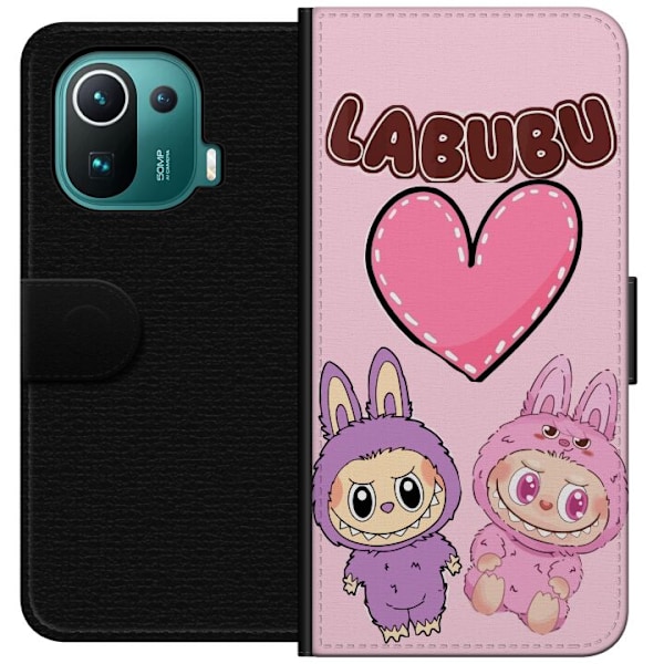 Xiaomi Mi 11 Pro Tegnebogsetui Labubu Pink Monster