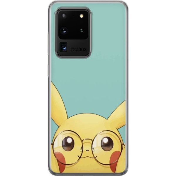 Samsung Galaxy S20 Ultra Läpinäkyvä kuori Pikachu lasit