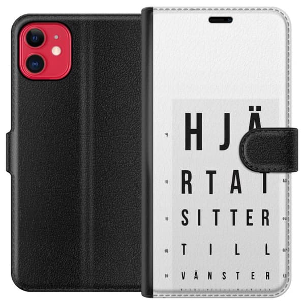 Kompatibelt Plånboksfodral till Apple iPhone 11 Hjärntest höger vänster vit