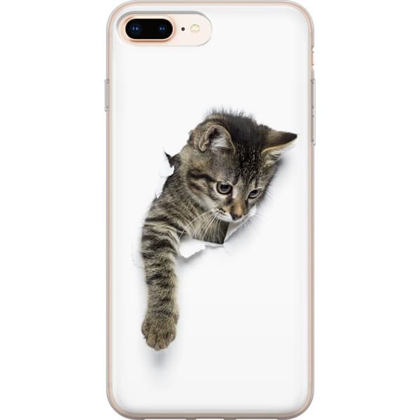 Kompatibelt Mobilskal till Apple iPhone 8 Plus Curious Kitten