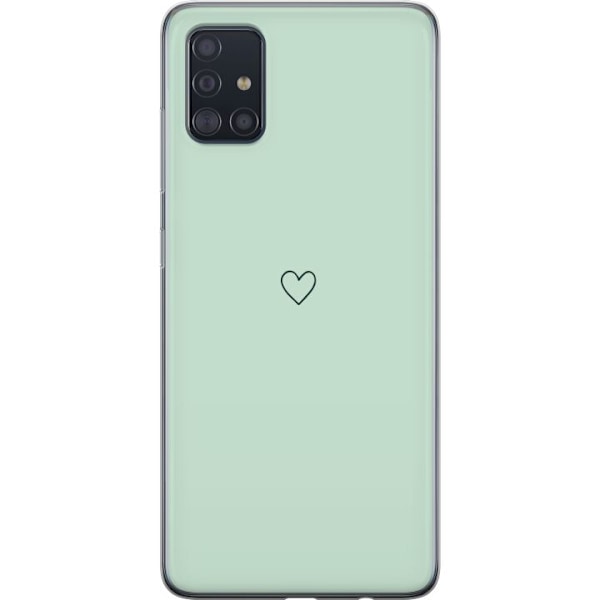 Samsung Galaxy A51 Gennemsigtig cover Enkelt Hjerte