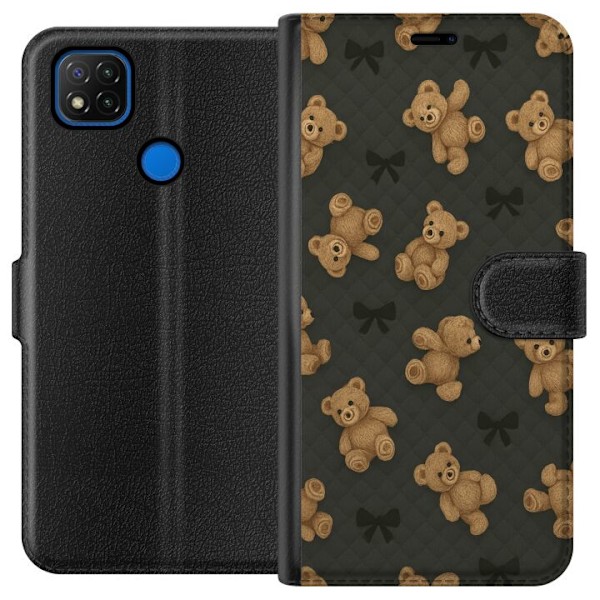 Xiaomi Redmi 9C Plånboksfodral Teddy Hugs