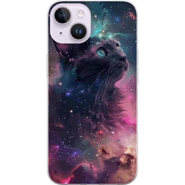 Kompatibelt Mobildeksel til Apple iPhone 14 Katten i Galaksen
