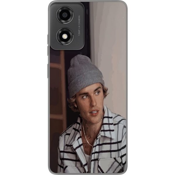 Motorola Moto E14 Gennemsigtig cover Justin Bieber