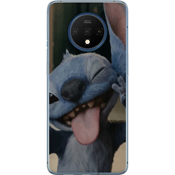 OnePlus 7T Genomskinligt Skal Stitch Söt Alien – Blå Favor
