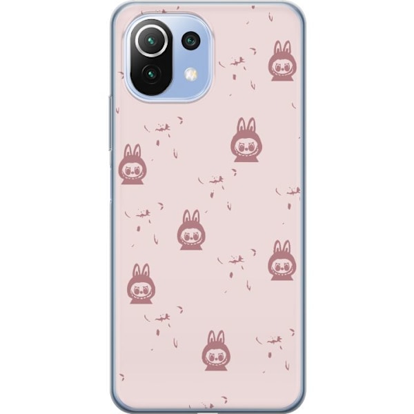 Xiaomi Mi 11 Lite Läpinäkyvä kuori Labubu Neon Pop - Neonvärinen pop art hirviö