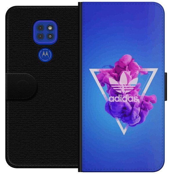Motorola Moto G9 Play Plånboksfodral Adidas-inspirerad blå d