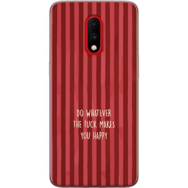 Kompatibelt Mobildeksel til OnePlus 7 Gör det som gör dig glad rød