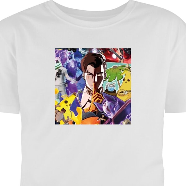 T-shirt til Voksen | Klassisk Voksen T-shirt Fortnite hvid M