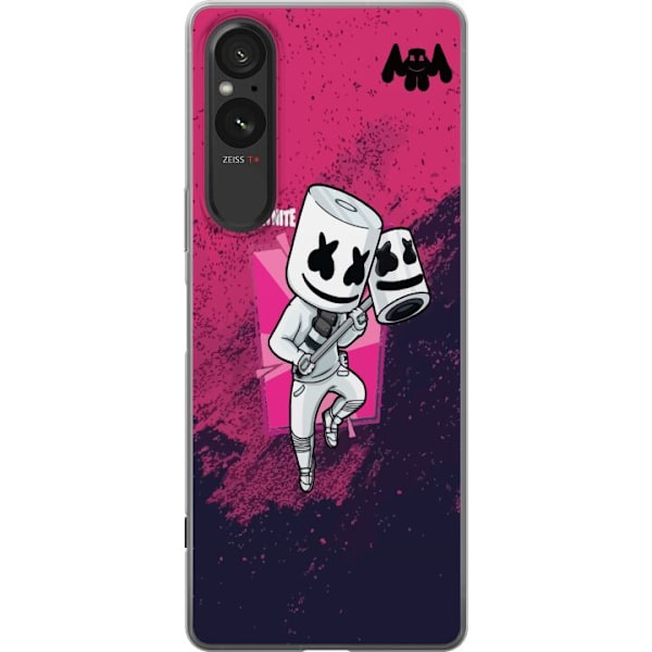 Sony Xperia 10 VI Läpinäkyvä kuori Marshmello Fortnite Skin Emote Gaming DJ Hahmo Suosittu Aihe Lapsi Nuori Trendi