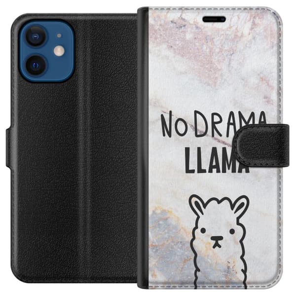 Kompatibelt Plånboksfodral till Apple iPhone 12 Llama Marble