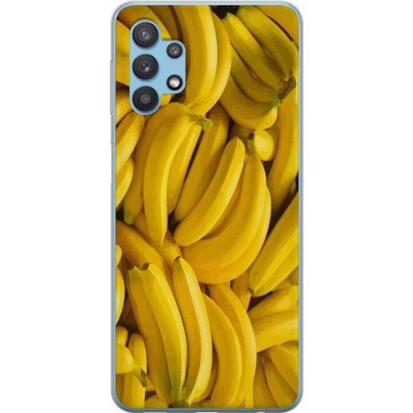 Samsung Galaxy A32 5G Genomskinligt Skal Banana Pattern – lekfullt mönster med gula bananer