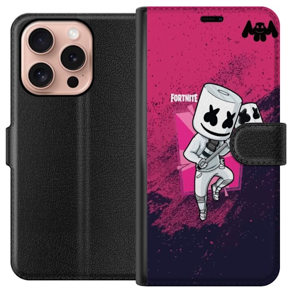 Apple iPhone 16 Pro Lompakkokotelo Marshmello Fortnite Skin Em