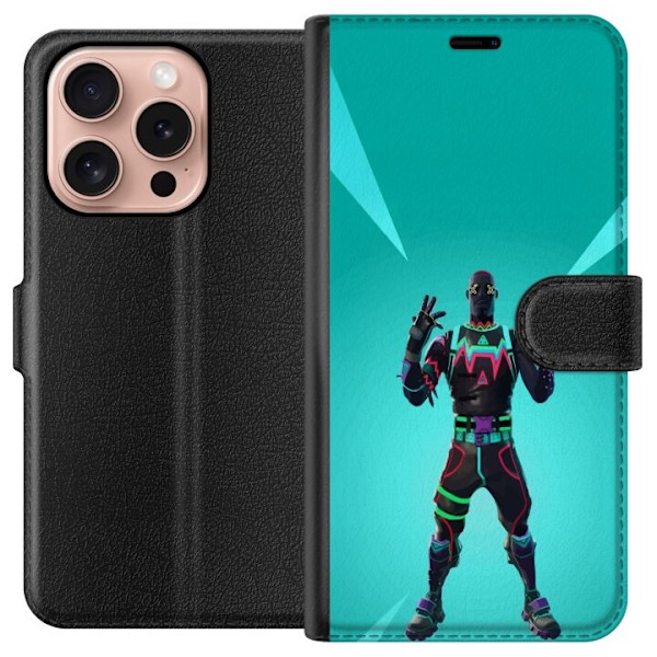 Apple iPhone 16 Pro Tegnebogsetui sort ridder fortnite