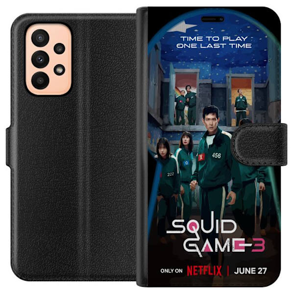 Samsung Galaxy A23 Lompakkokotelo Squid Game Kausi 3 TV-sarjan hahmot Suositut TV-sarja Motiivit Ikoni Jännitys Draama Aasialainen suunnittelu Trendi