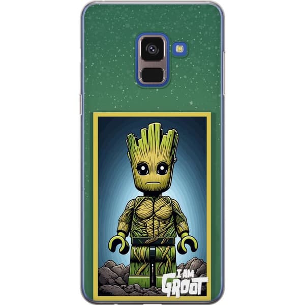 Kompatibelt Mobildeksel til Samsung Galaxy A8 (2018) Robot med röda ögon grå