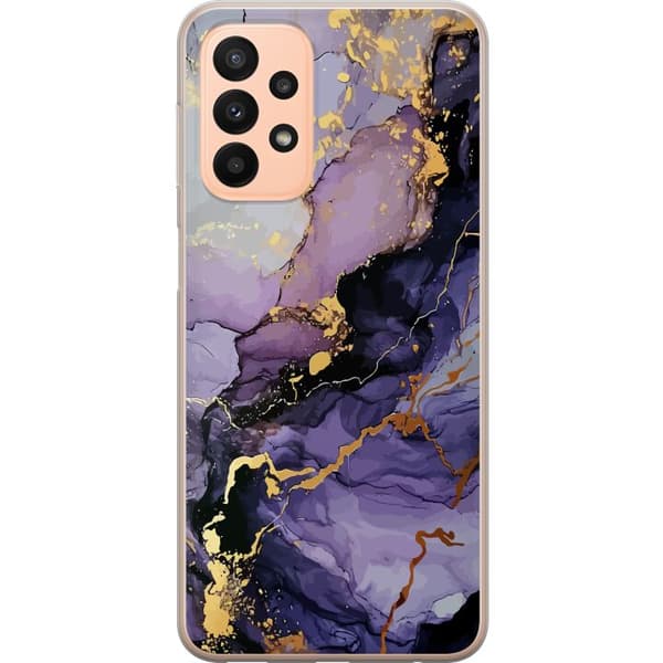 Kompatibelt Mobildeksel til Samsung Galaxy A23 Lilla Marmor