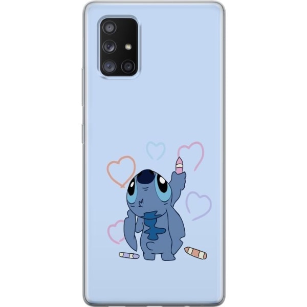 Samsung Galaxy A71 5G Läpinäkyvä kuori Stitch Sydämet