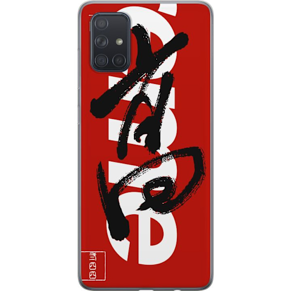 Samsung Galaxy A71 Läpinäkyvä kuori Supreme Punainen Graffiti Katupukeutuminen Suunnittelu Muotikuvake Trendikäs Graffiti Kuviointi Suosittu Urbaa