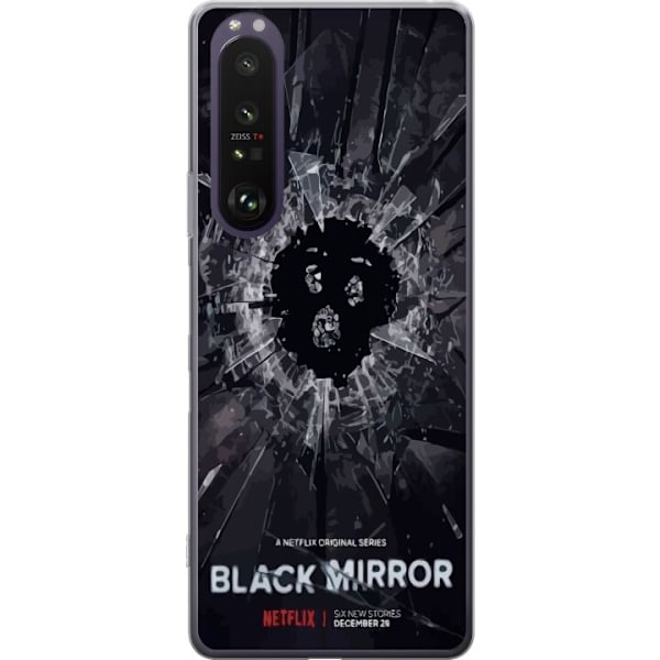 Sony Xperia 1 III Genomskinligt Skal Black Mirror Sci-Fi Netflix Serie Dystopi Teknik Cyberpunk Mörkt TV Spelmotiv