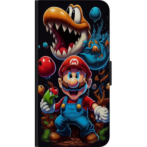 Kompatibel Tegnebogsetui til Samsung Galaxy A03s Mario og venner