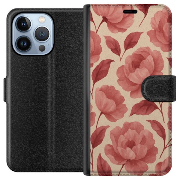 Apple iPhone 13 Pro Lommeboketui Rose Blomst