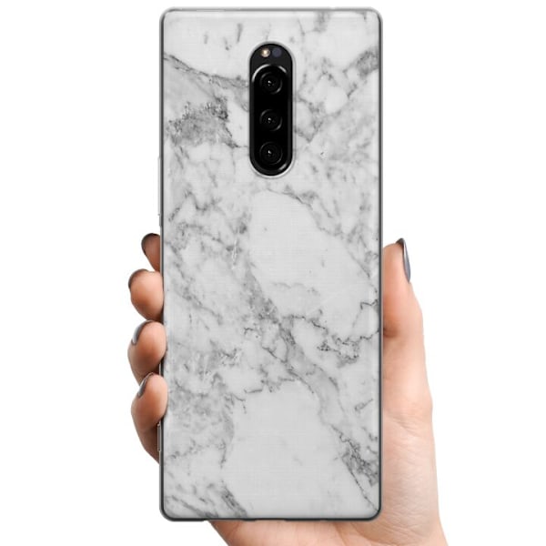 Sony Xperia 1 TPU Mobilskal Marmor