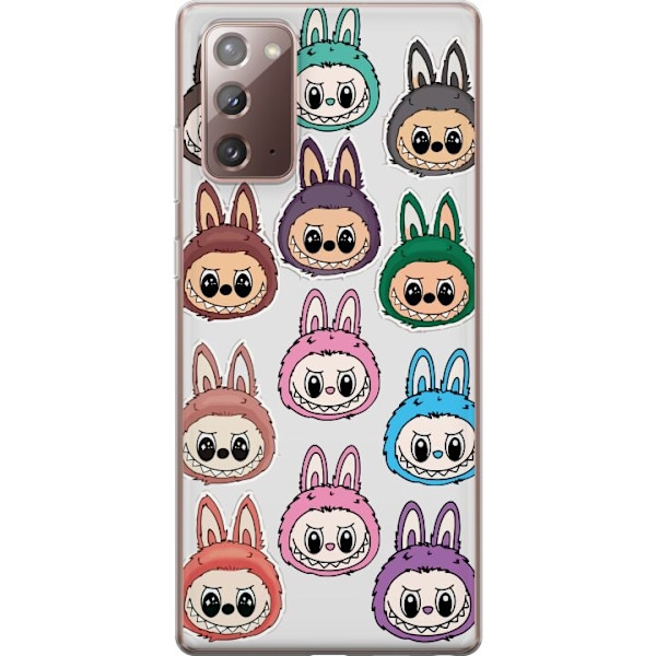 Samsung Galaxy Note20 Gjennomsiktig deksel Labubu Macaron Mons