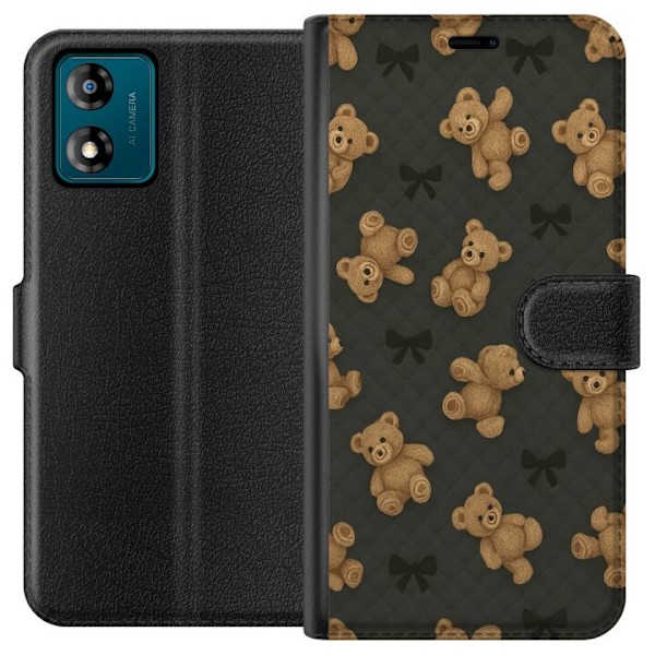 Motorola Moto E13 Tegnebogsetui Teddy Knus