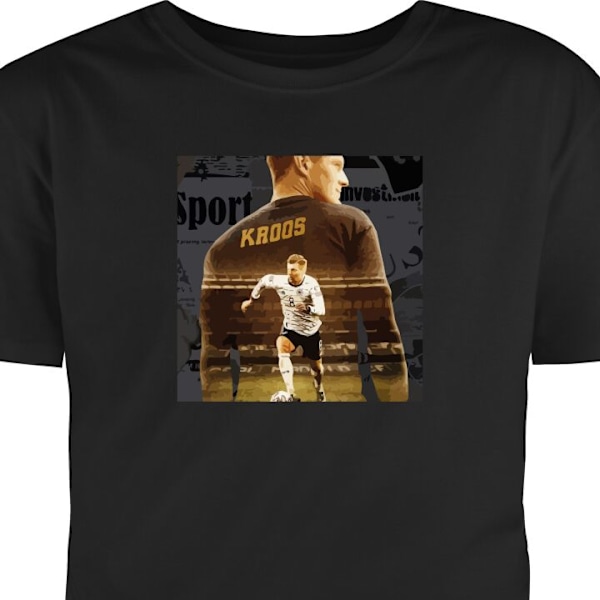 T-shirt til Voksen | Klassisk Voksen T-shirt Toni Kroos sort L