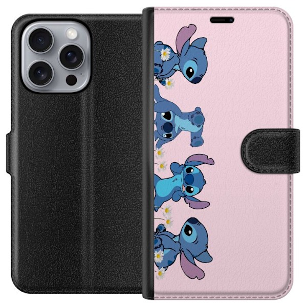 Apple iPhone 16 Pro Max Plånboksfodral Stitch Skratt & Bus – Perfekt för Mobilskal eller Poster