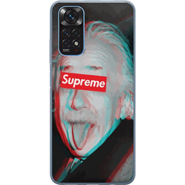 Xiaomi Redmi Note 11S Läpinäkyvä kuori Supreme Albert Einstein 3D Motiivi Katumuoti Suunnittelu Suosittu Tiede Ikoni Kaupunkitaide