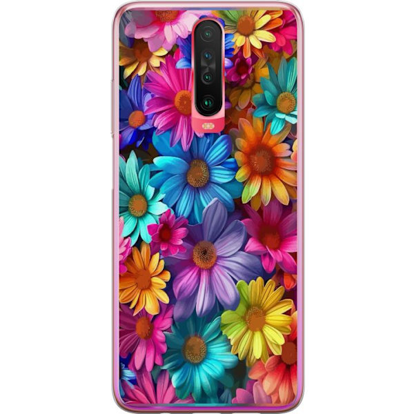 Xiaomi Redmi K30 Genomskinligt Skal Gerbera Blommor Färgglad Dekor Blommotiv Populärt Heminredning Färg Rik Väggkonst Design