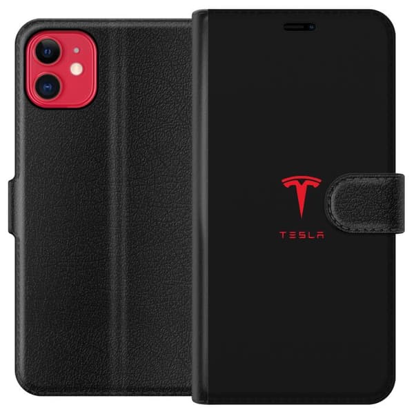 Kompatibel Tegnebogsetui til Apple iPhone 11 Tesla
