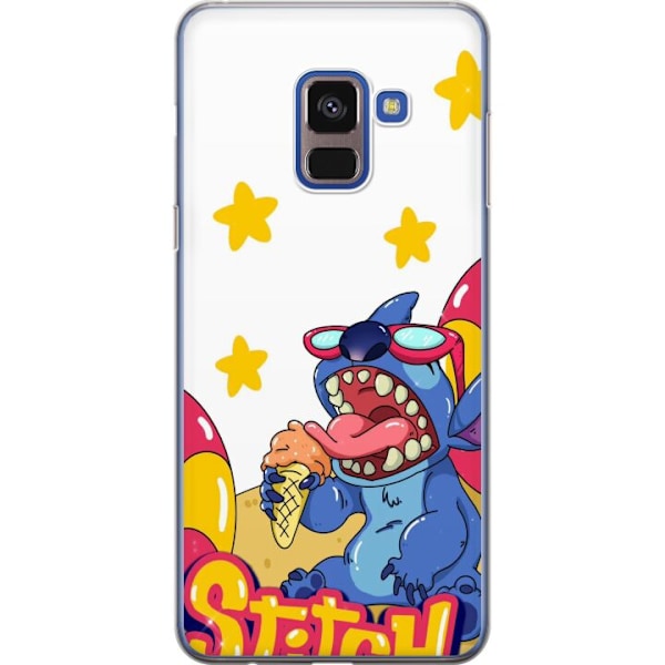 Samsung Galaxy A8 (2018) Genomskinligt Skal Stitch Glass