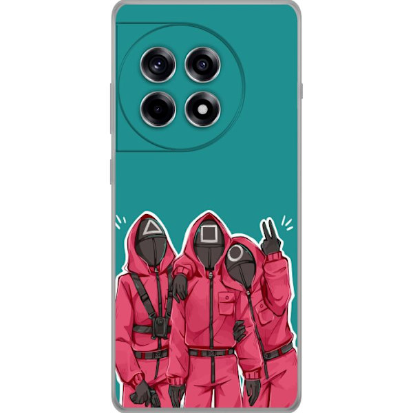 OnePlus 12R Läpinäkyvä kuori Squid Game Hahmot Graafinen Suunnittelu Sarjakuvasarjan Hahmot Suosittu TV-Teema Aasialainen Tyyli Jännittävä Trend