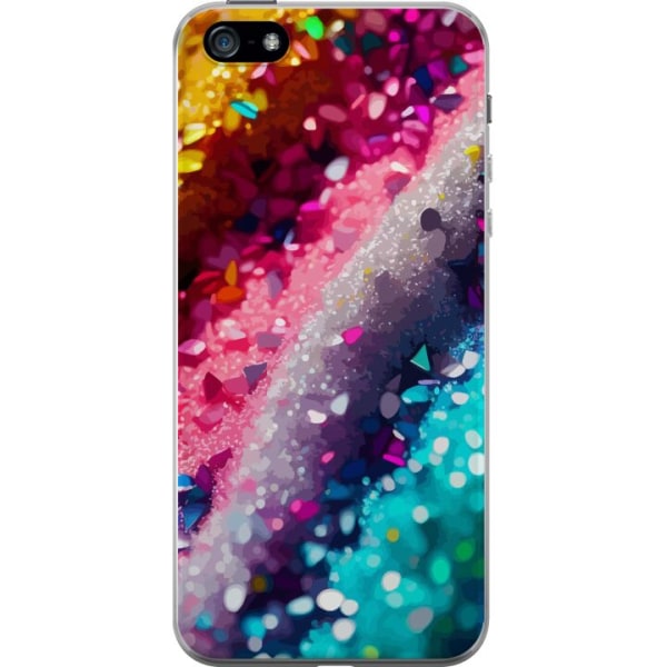 Apple iPhone 5 Läpinäkyvä kuori Glitter