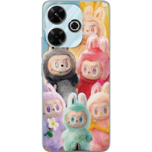 Xiaomi Redmi 13 Genomskinligt Skal Labubu Sketch Style – Han