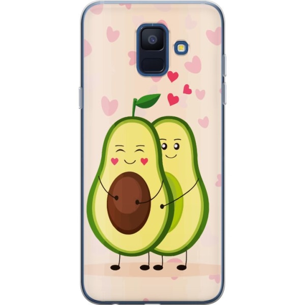 Samsung Galaxy A6 (2018) Gennemsigtig cover Avokado Kærlighed