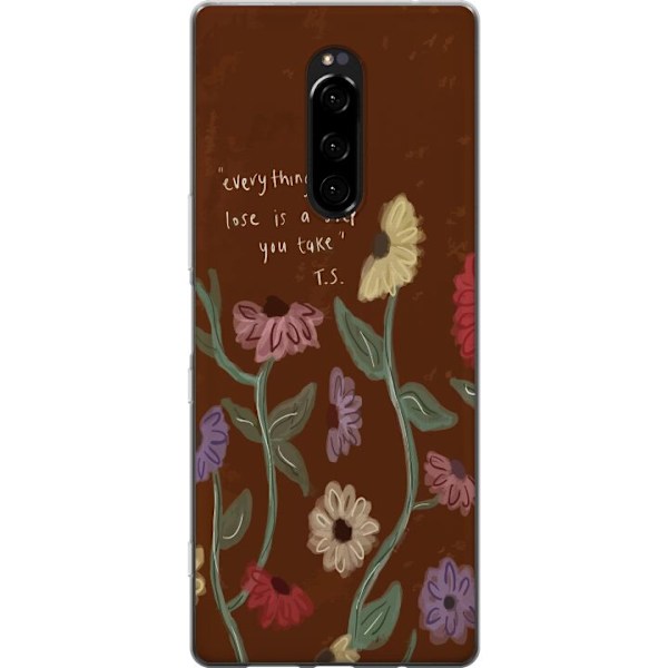 Sony Xperia 1 Gjennomsiktig deksel Blomster