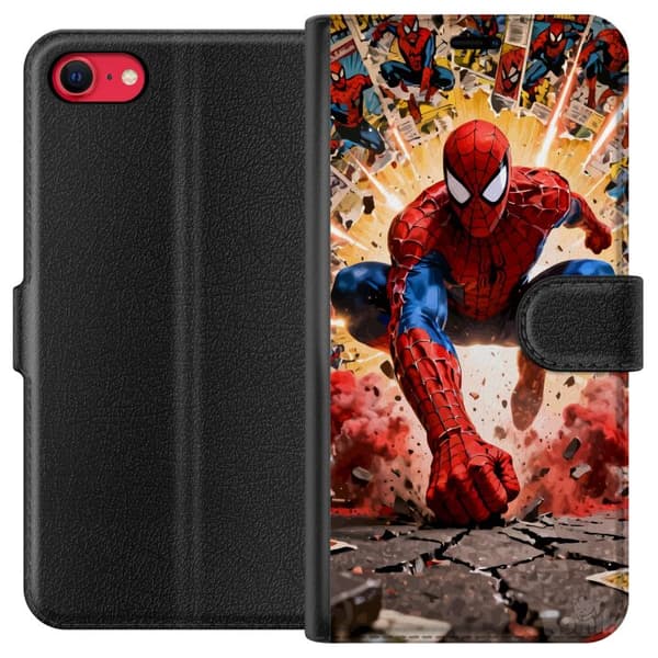 Kompatibelt Lommeboketui til Apple iPhone 8 Spider Man action