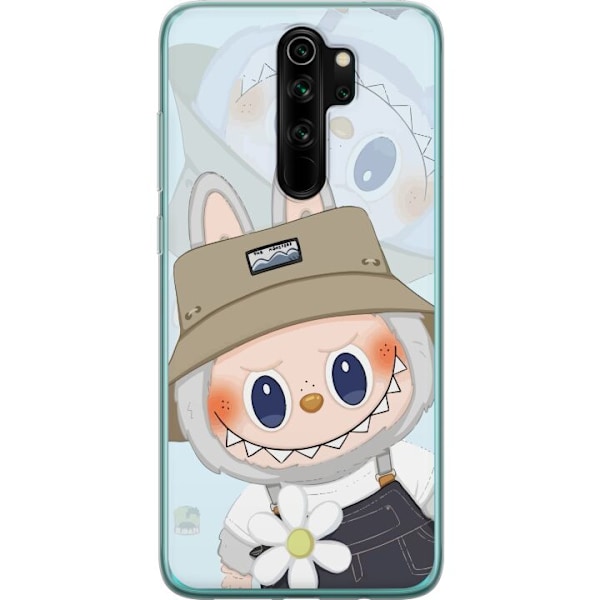 Xiaomi Redmi Note 8 Pro  Läpinäkyvä kuori Labubu hattuineen - Pop Mart -hahmo Mr. Butcher retrotyylillä ja luonteella