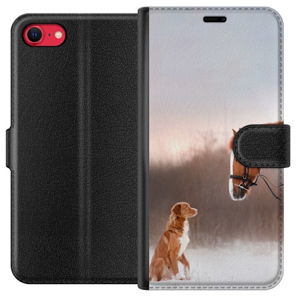 Apple iPhone 16e Tegnebogsetui Hest & Hund