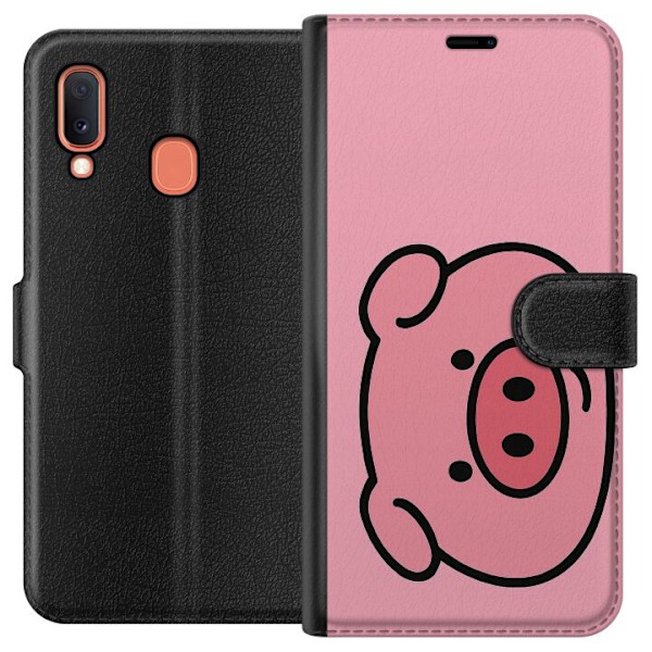 Samsung Galaxy A20e Lommeboketui Kawaii Piggy
