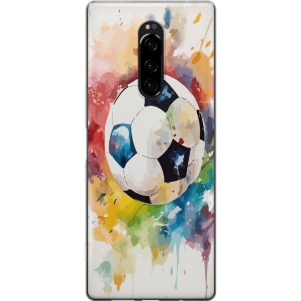 Sony Xperia 1 Gennemsigtig cover Fodbold
