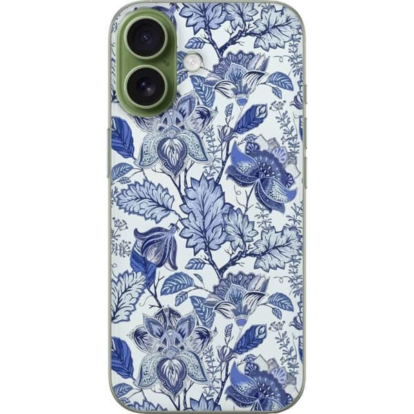 Kompatibel Mobilcover til Apple iPhone 17 Blomster Blå...