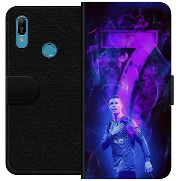 Huawei Y6 (2019) Plånboksfodral Ronaldo 7 – Fotbollslegend i Action för Fans