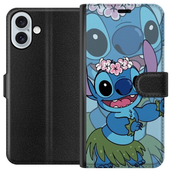 Apple iPhone 16 Plus Lommeboketui Stitch under stjernene - Mag
