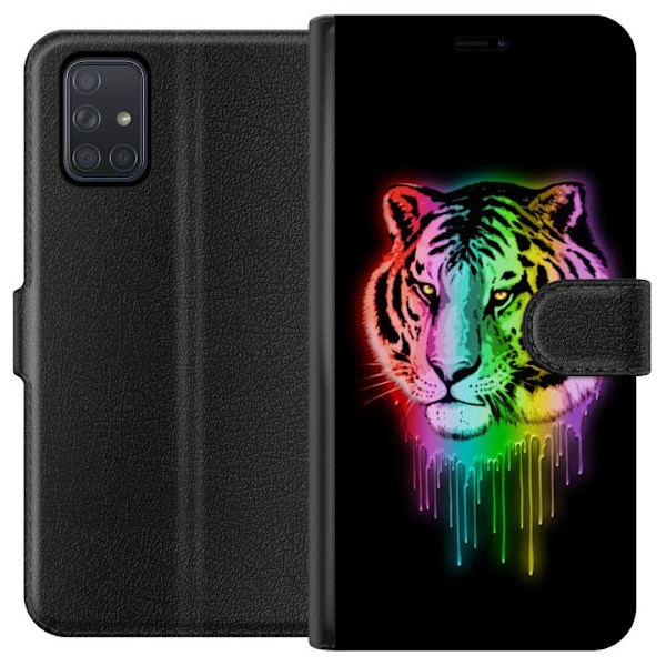 Samsung Galaxy A71 Tegnebogsetui Neon Tigeren
