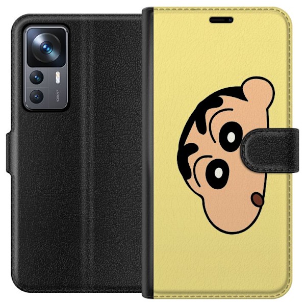 Xiaomi 12T Pro Tegnebogsetui Peeking Shinchan